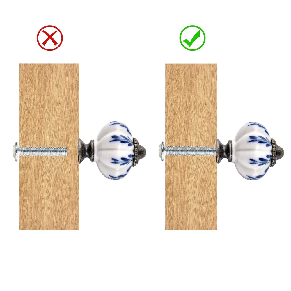 10Pcs Pumpkin Ceramic Drawer Knobs, Dresser Knobs Vintage Door Pull Handles R...