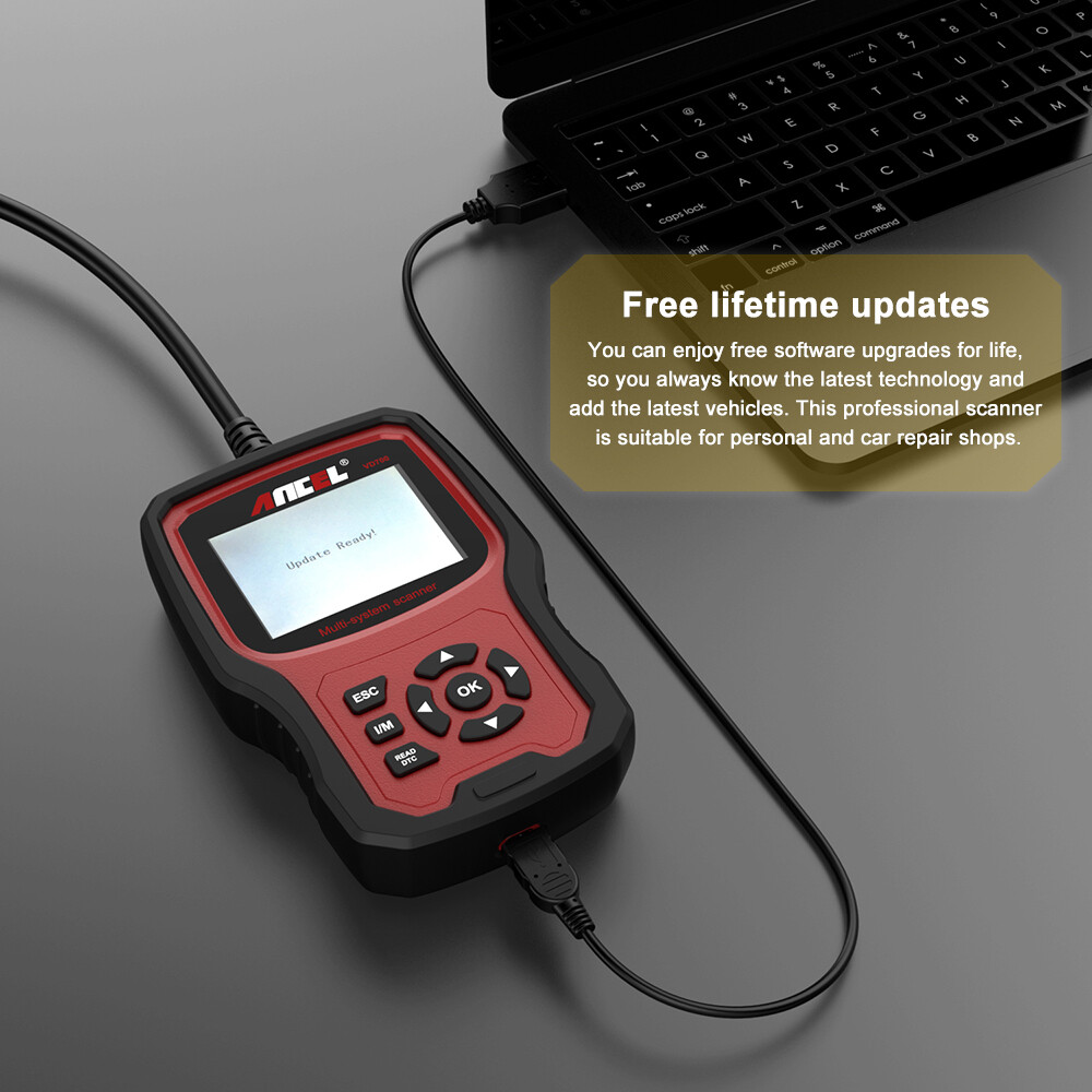 Ancel VD700 All System Diagnostic ABS SRS DPF Oil Car OBD2 Scanner Code Reader