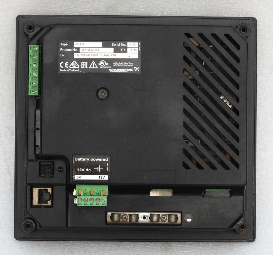GRUNDFOS MODEL CU 352 DIGITAL DISPLAY INDUSTRIAL FLEXIBLE PUMP CONTROLLER PANEL