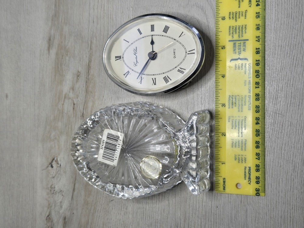 Crystal Clear Quartz Clock Desk Clock Office