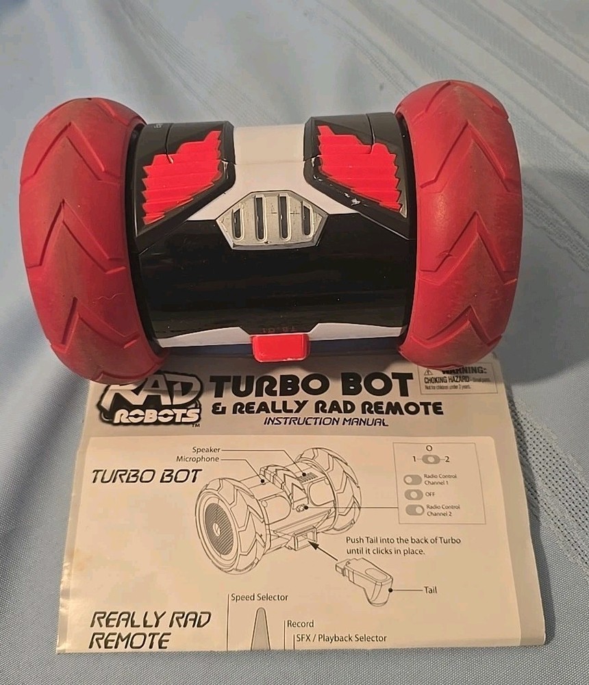 Really RAD Robots Remote Control & Voice Command Rare TURBO BOT Tested