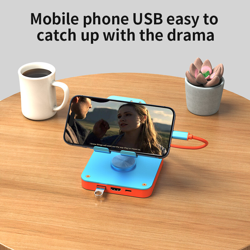 Adjustable Stand Adapter 3in1 Type-C Multi-functional HUB for Switch SmartPhone