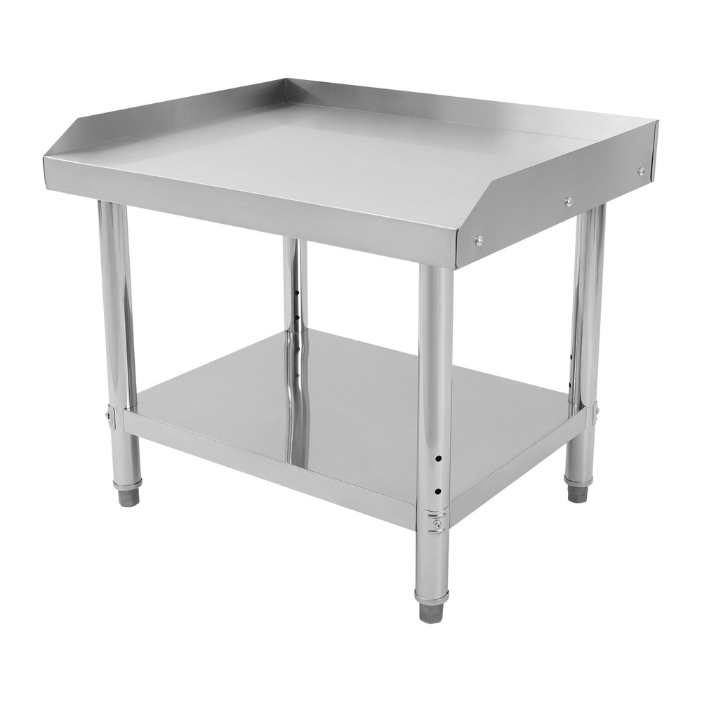 Commercial Work Table Adjustable Work Bench Kitchen Stainless Steel Prep Table