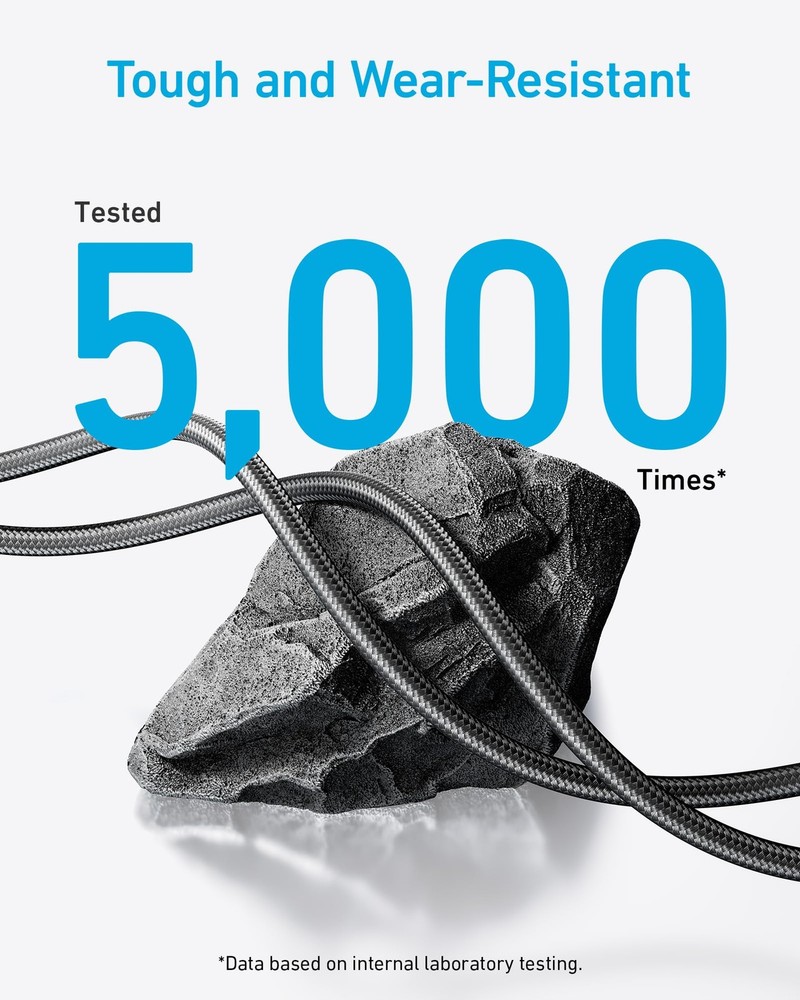 Anker Cable [2 Pack 6FT], Right Angle USB A to C Braided Cable, Durable...