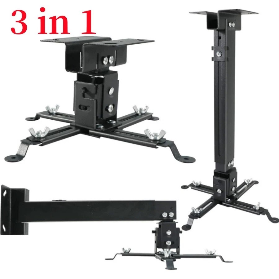 Universal Extendable Tilt DLP LCD Ceiling Projector Mount Bracket 44 lbs - Black