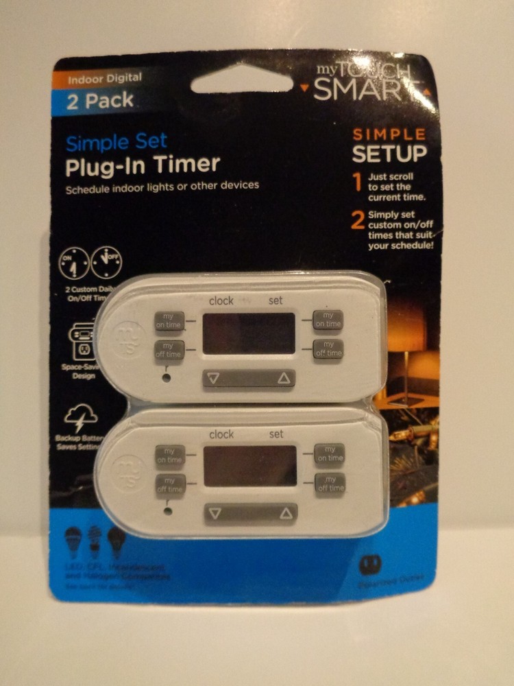 Jasco 26745 2 pack Multi Purpose Light Control Timer indoor digital