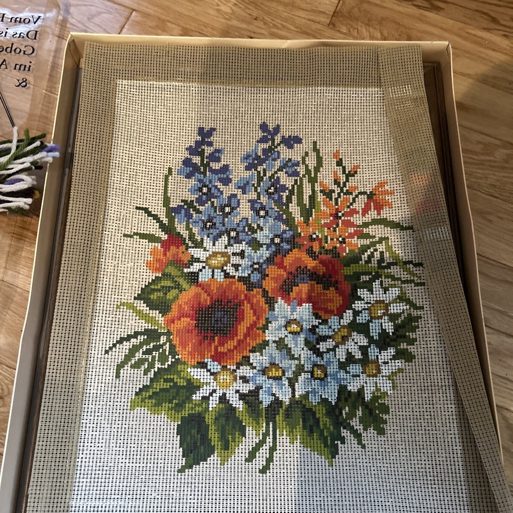 German Yarn Crossstitch Comes Complete With Frame