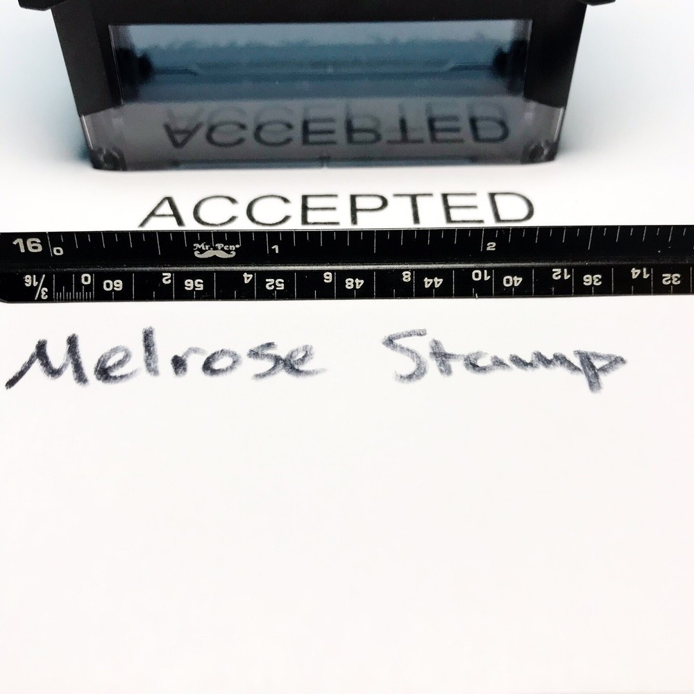 Accepted Rubber Stamp Black Ink Self Inking Ideal 4913