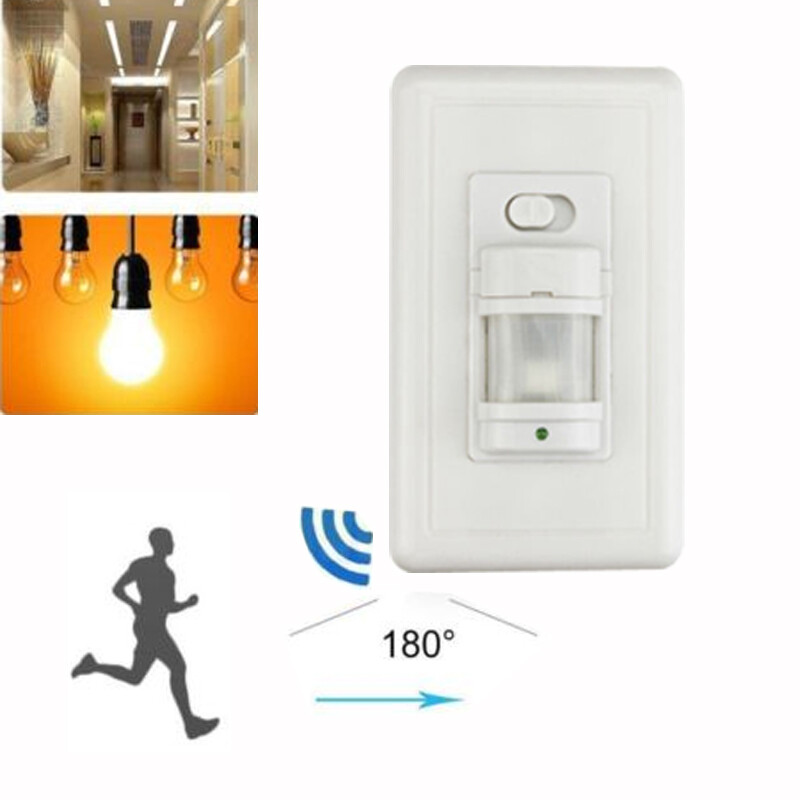 Body Infrared Motion Sensor Switch Detector LED Lamp Light Control Wall Mount