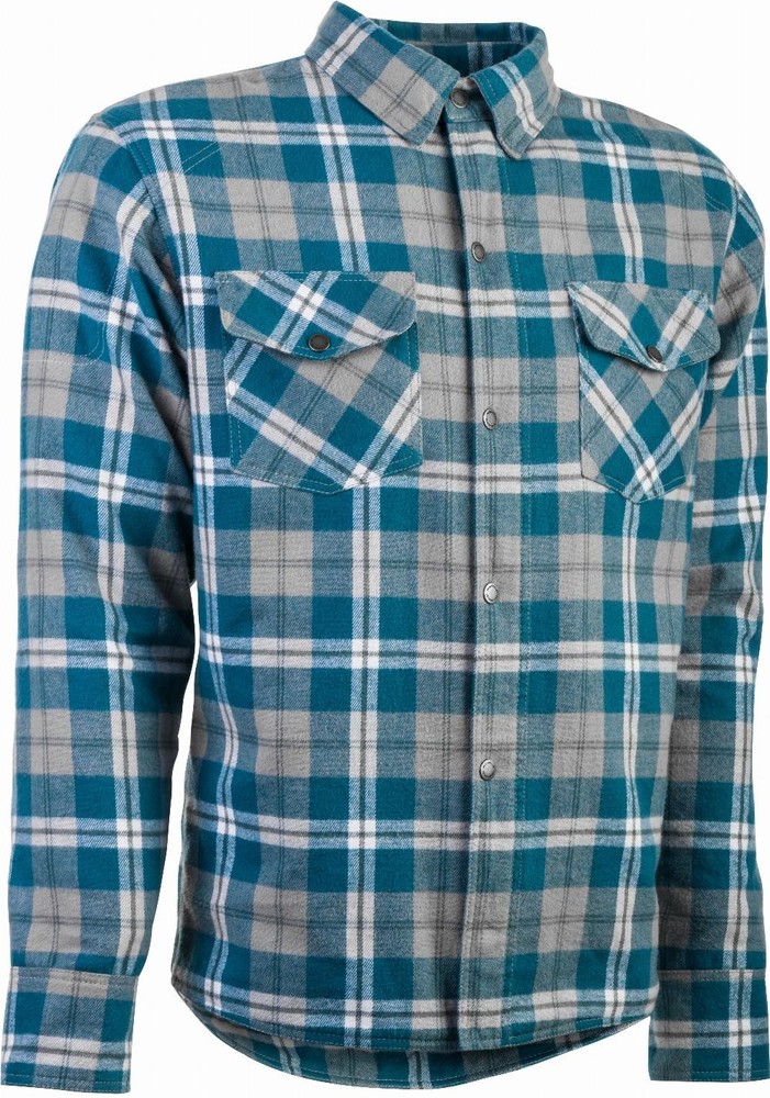 MARKSMAN FLANNEL GREY/BLUE SM