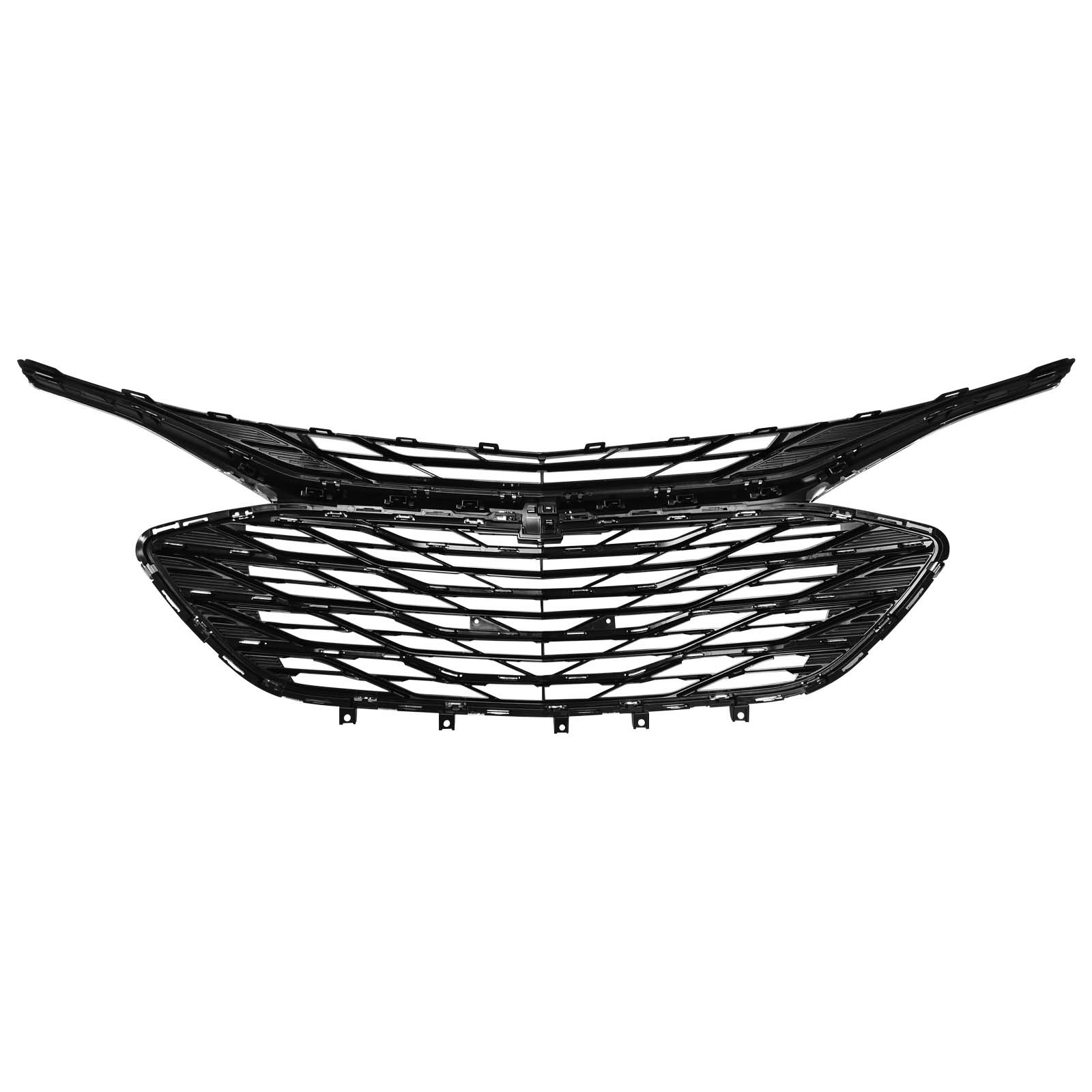 3PCS For 2019-2024 Chevrolet Malibu Chrome Front Upper Lower Grille LSGRCV008B