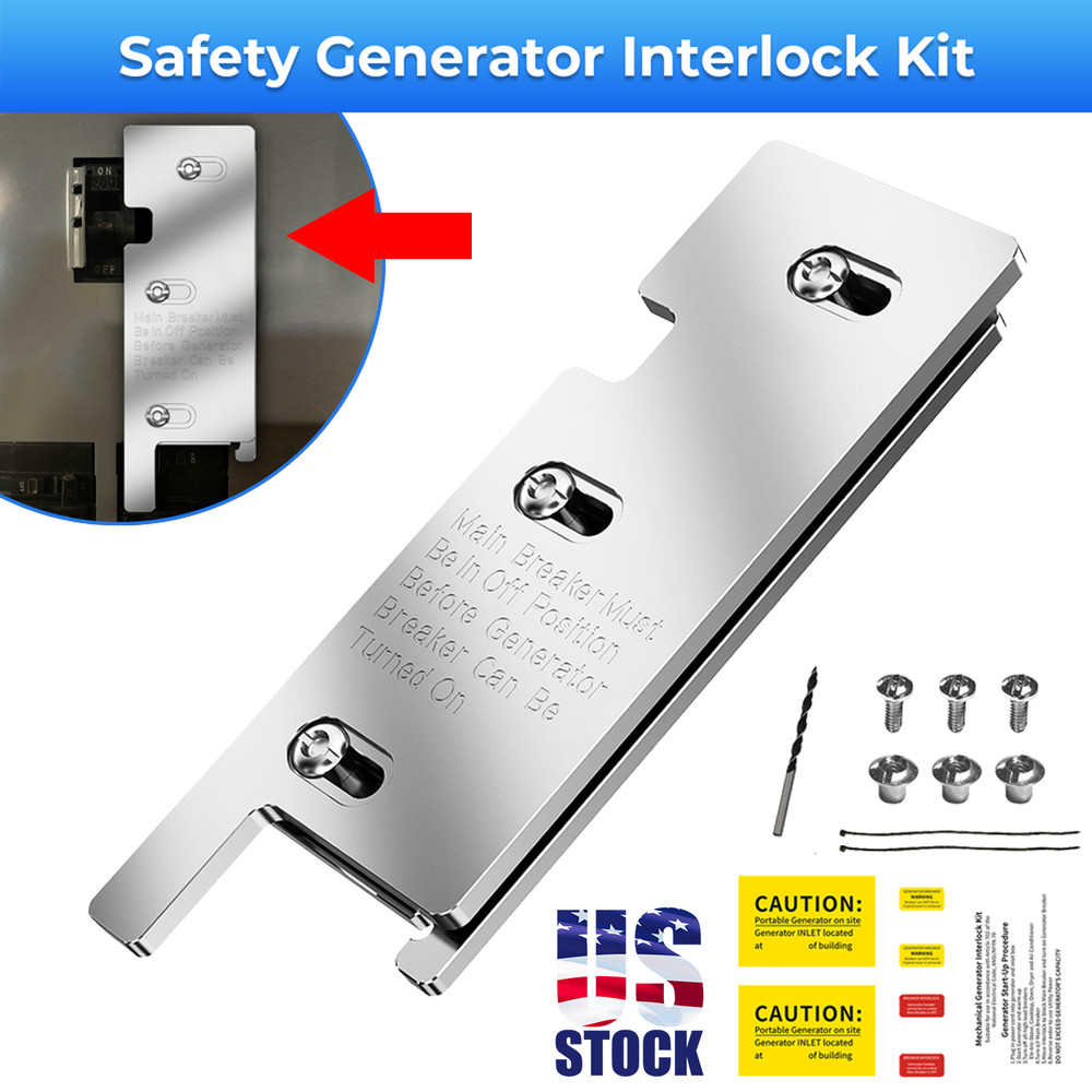 For Square D 200 Amp Panel  Generator interlock Kit Main Breaker Panels Set US