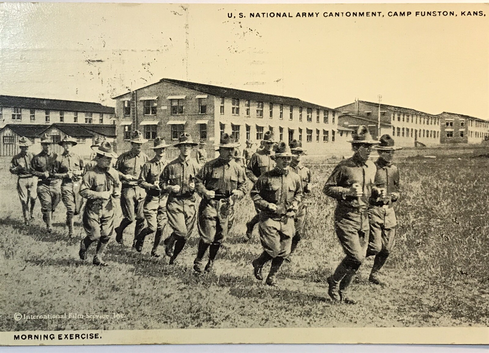 Camp Funston Kansas US National Army Cantonment Postcard Army Military