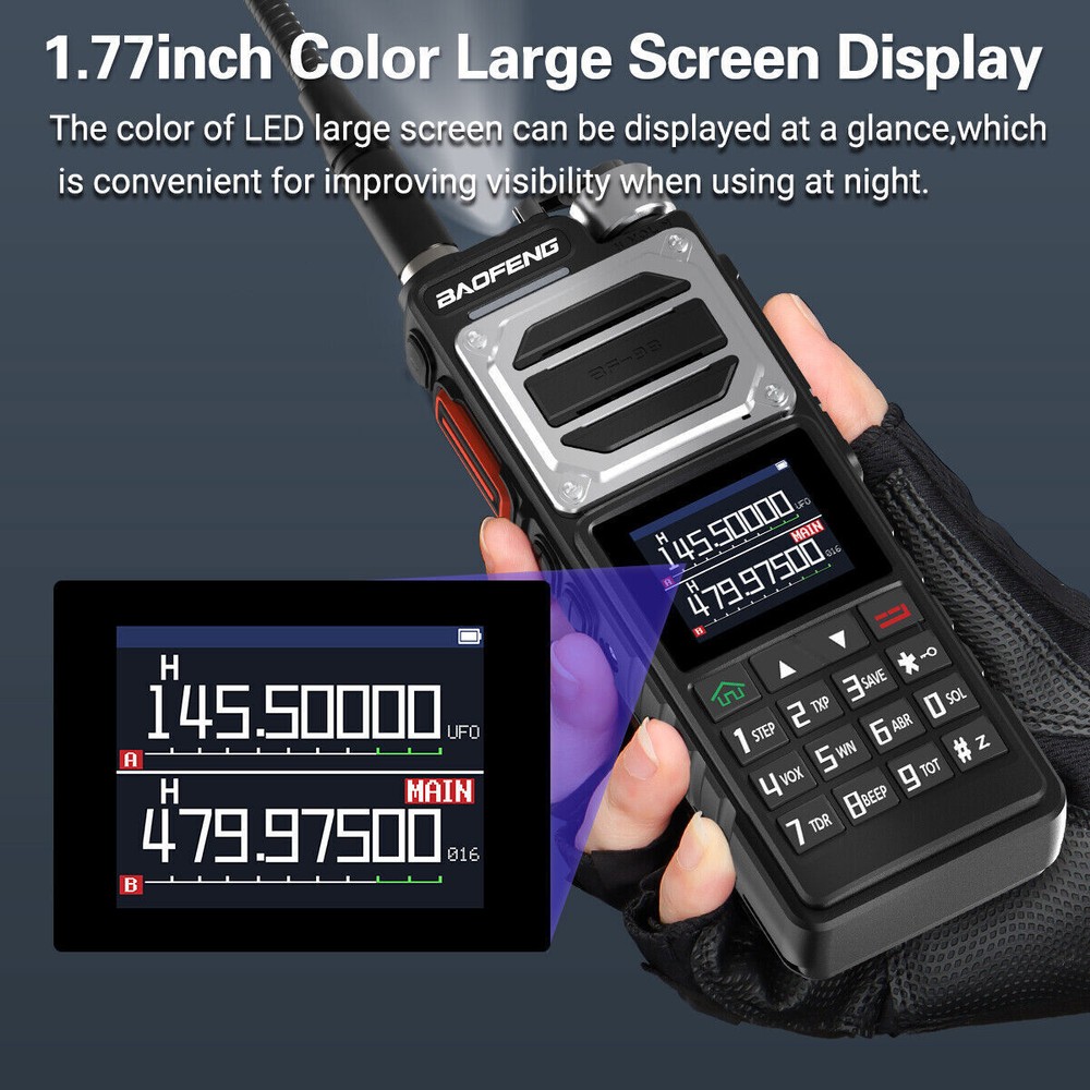 US BAOFENG UV-25 WALKIE TALKIE LONG RANGE TRI-POWER TWO WAY HAM RADIOS NOAA+MIC