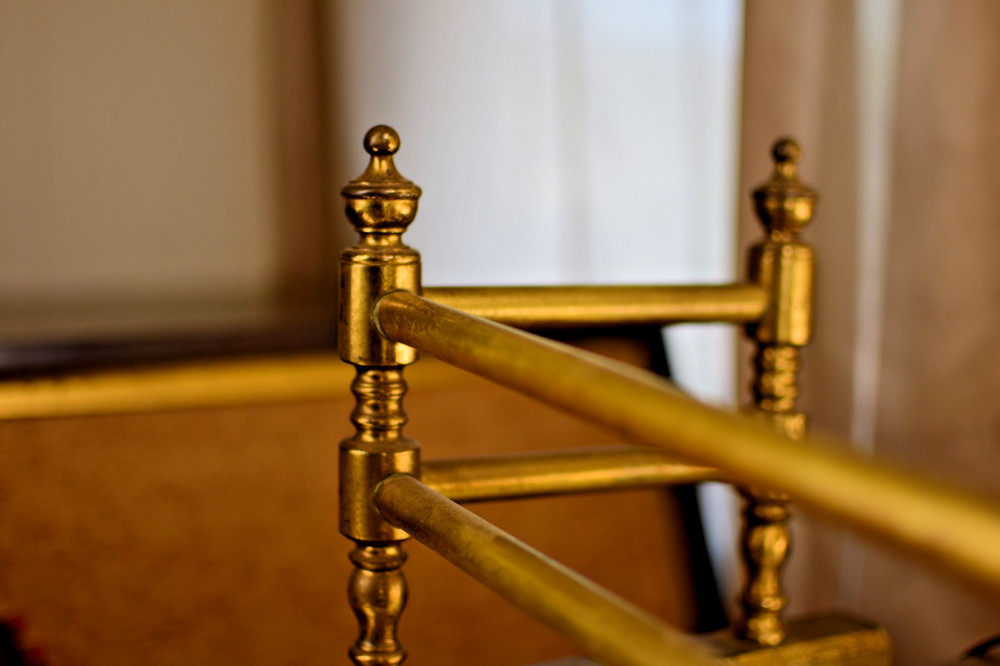 Complete Vintage Brass Fireplace set