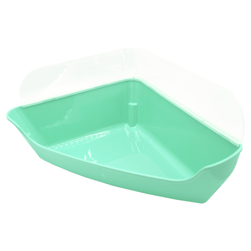Oxbow Enriched Life Corner Litter Pan w/ Removable Shield