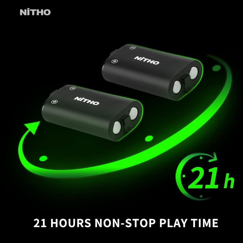 Ultimate Xbox Gaming Charger: 2-Pack Battery with Type-C Cable & Indicator Light
