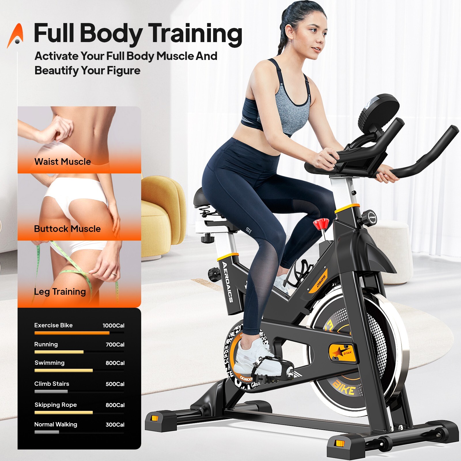 Pooboo Magnetic Resistance Indoor Cycling Bike Stationary Exercise Bike Workout