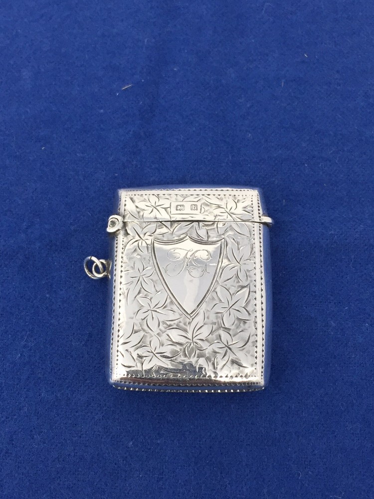 BRITISH STERLING BIRMINGHAM MATCH SAFE VESTA