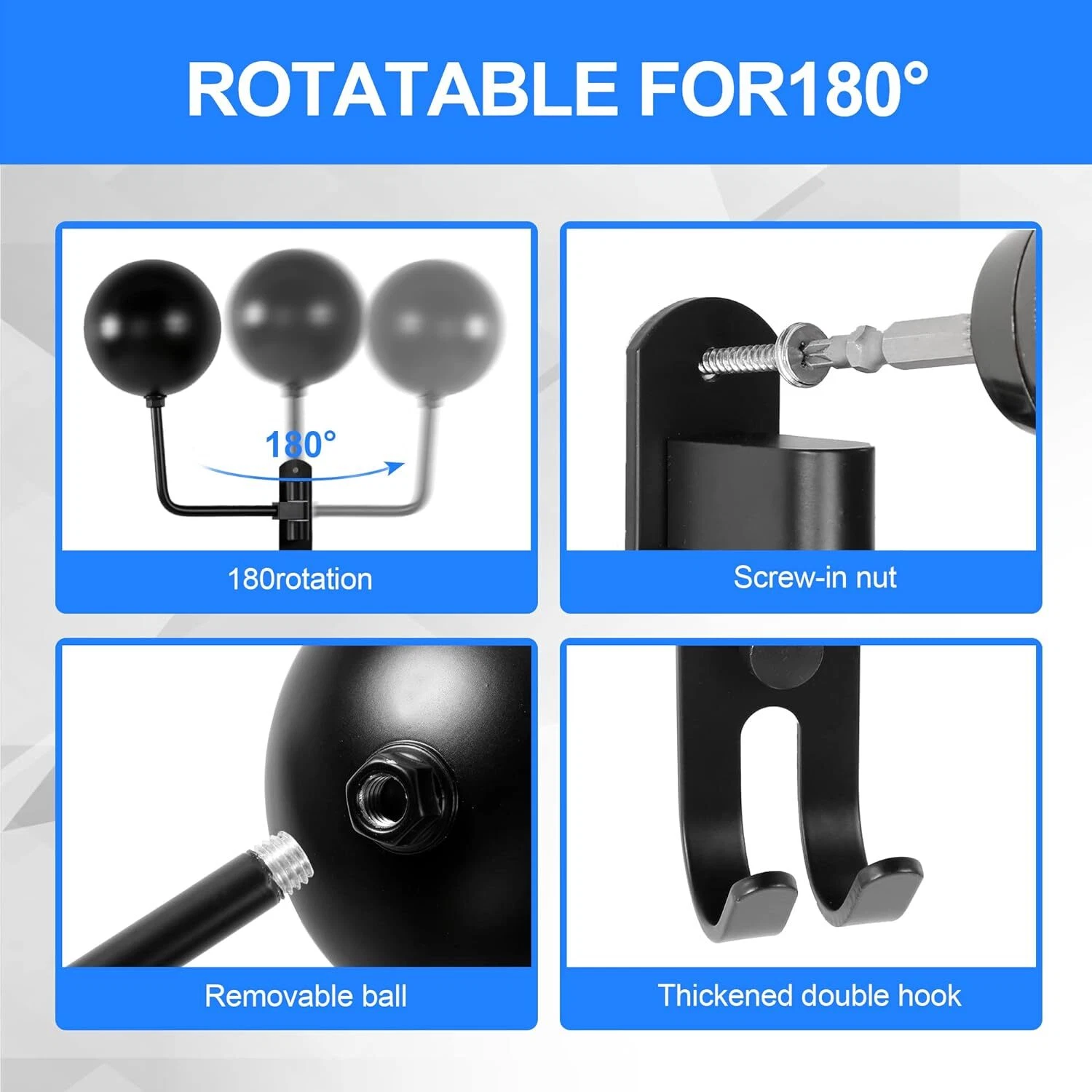 2/4/6PCS Motorcycle Helmet Holder Hook Jacket Bag Display Rack Wall Mount Hanger