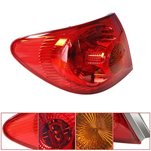 1-Pack LH Tail Light Assembly Replacement for 2003-2008 Corolla Driver Side