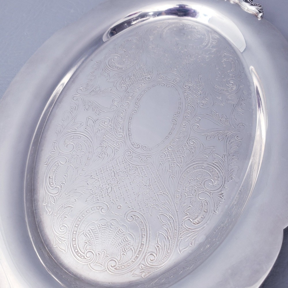 Wallace Baroque Small Cordial Set 6 Cups w/ Tray #232 10" Sherry Brandy