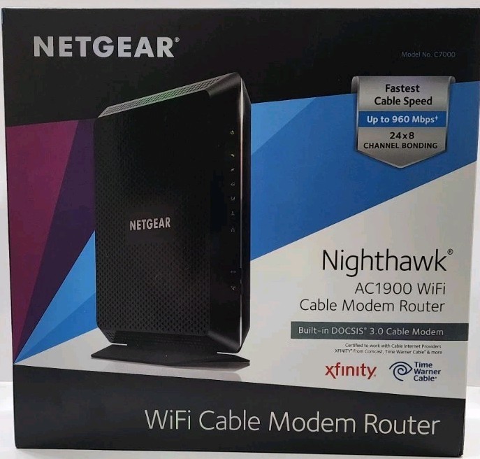 WiFi Cable Modem Router, Nighthawk AC1900 WiFi Cable Modem Router