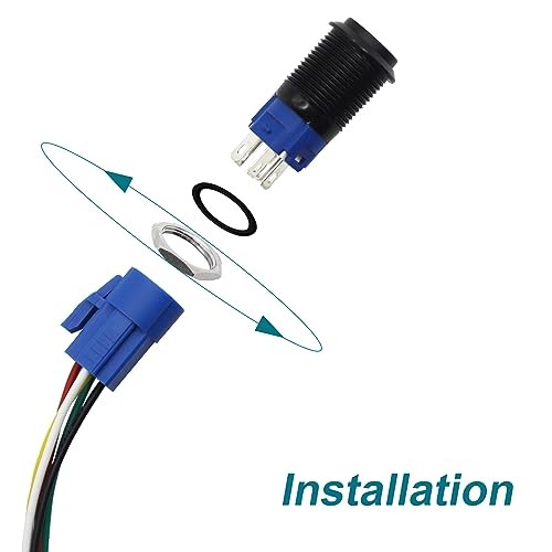 Horn Button, Momentary Push Button Switch, Horn Switch for Car Black