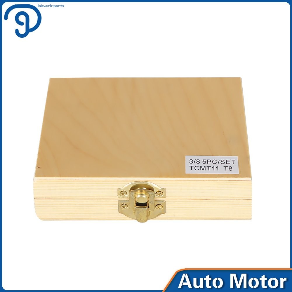 5 PACK New 3/8" Carbide Indexable Turning Tool Bit With Carbide Inserts