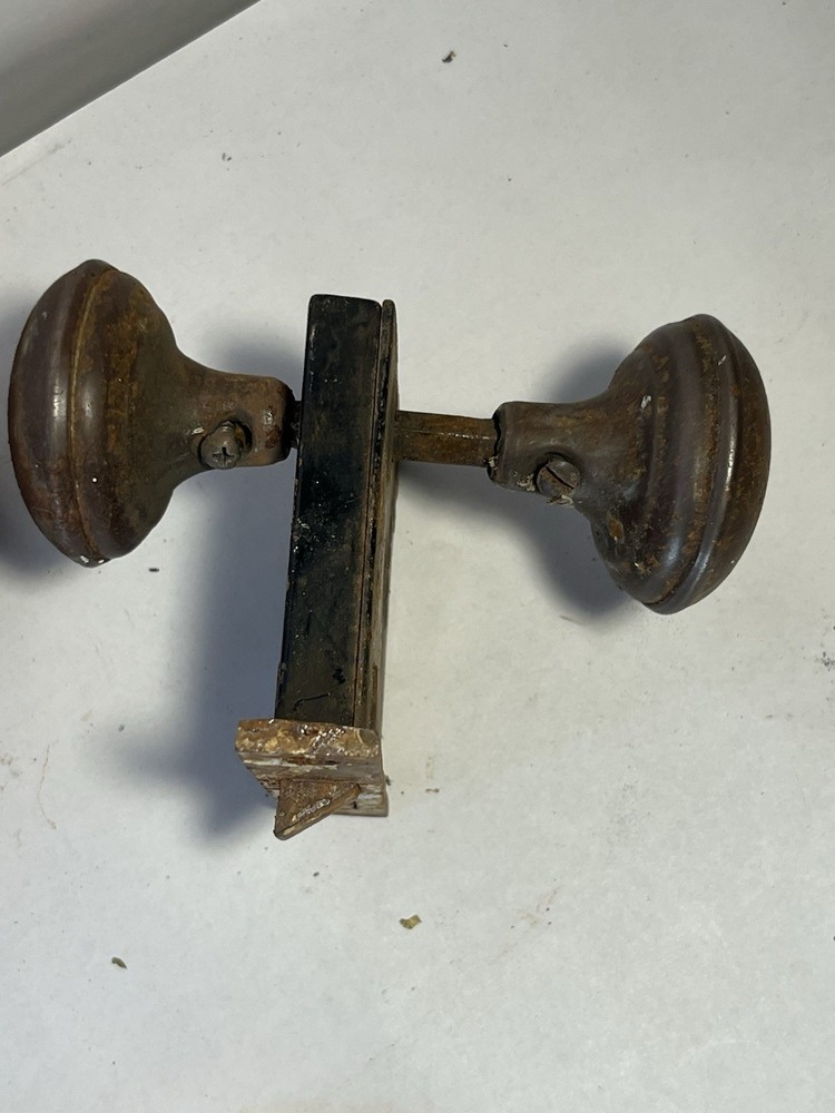 3 Antique Door Lock With Multicolored Knobs Working No key