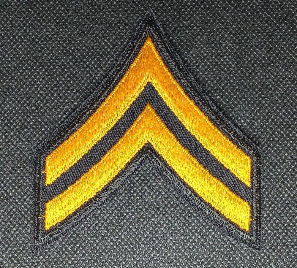 E-4 Cpl Corporal US Army Patch Military Insignia 3"