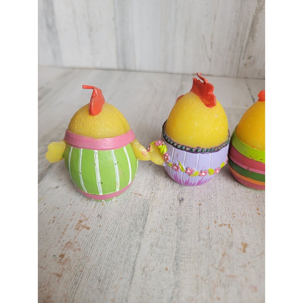 Easter chicken candle set egg spring unique set home decor accessory