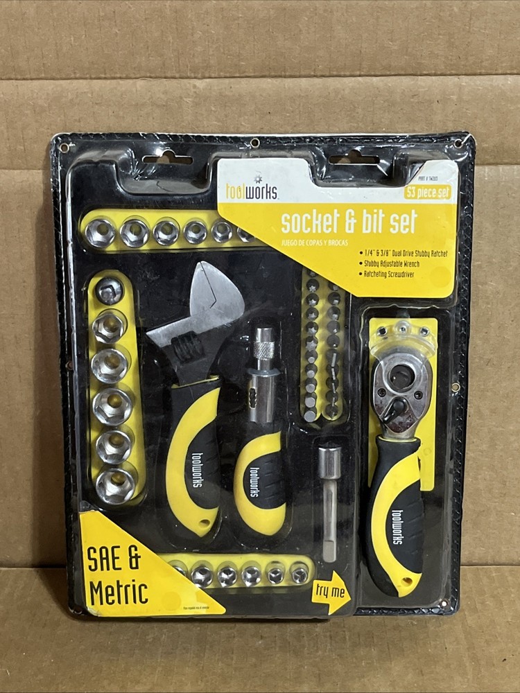 Toolworks 53pc SAE & Metric Socket & Bit Set #TW203