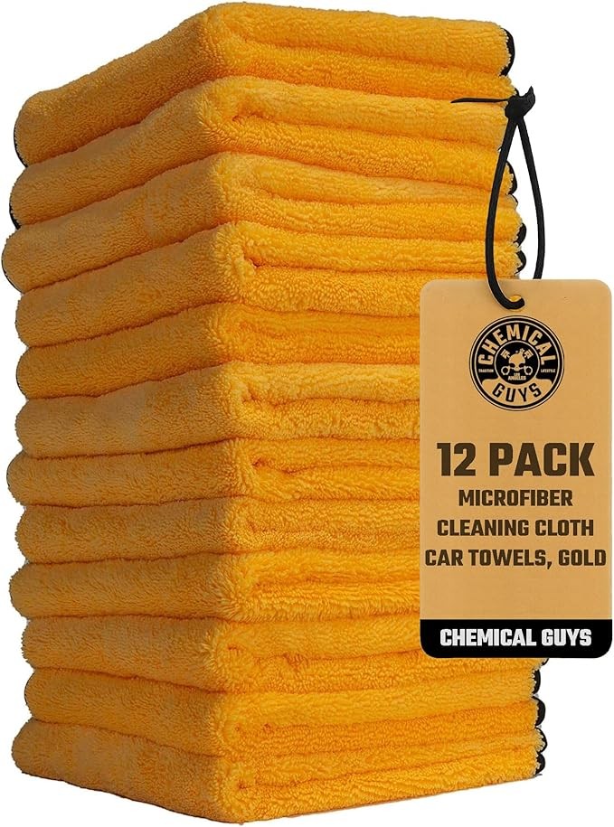 Chemical Guys - Professional Grade Microfiber Towels, Gold (16 Inch x 16 Inch)