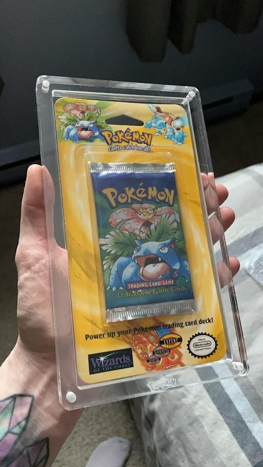 Pokemon Booster BLISTER Pack Acrylic Protective Magnetic display Case With logo