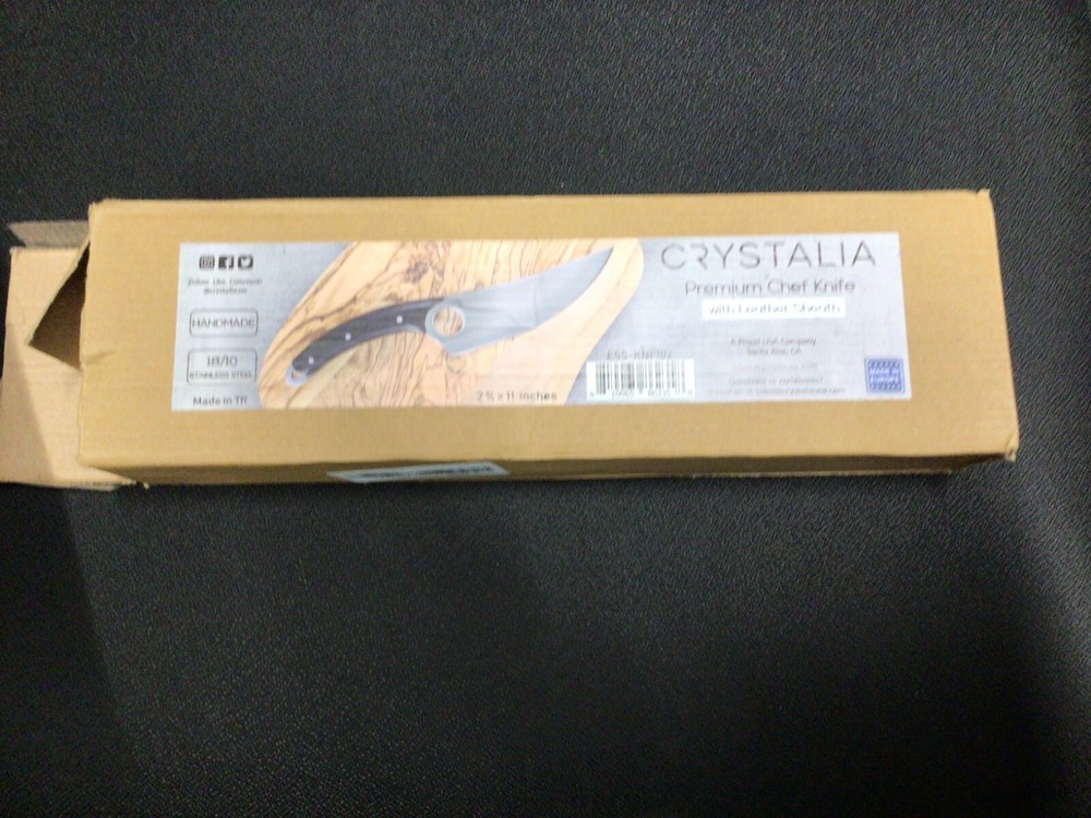Crystalia Premium Chef Knife with Leather Sheath