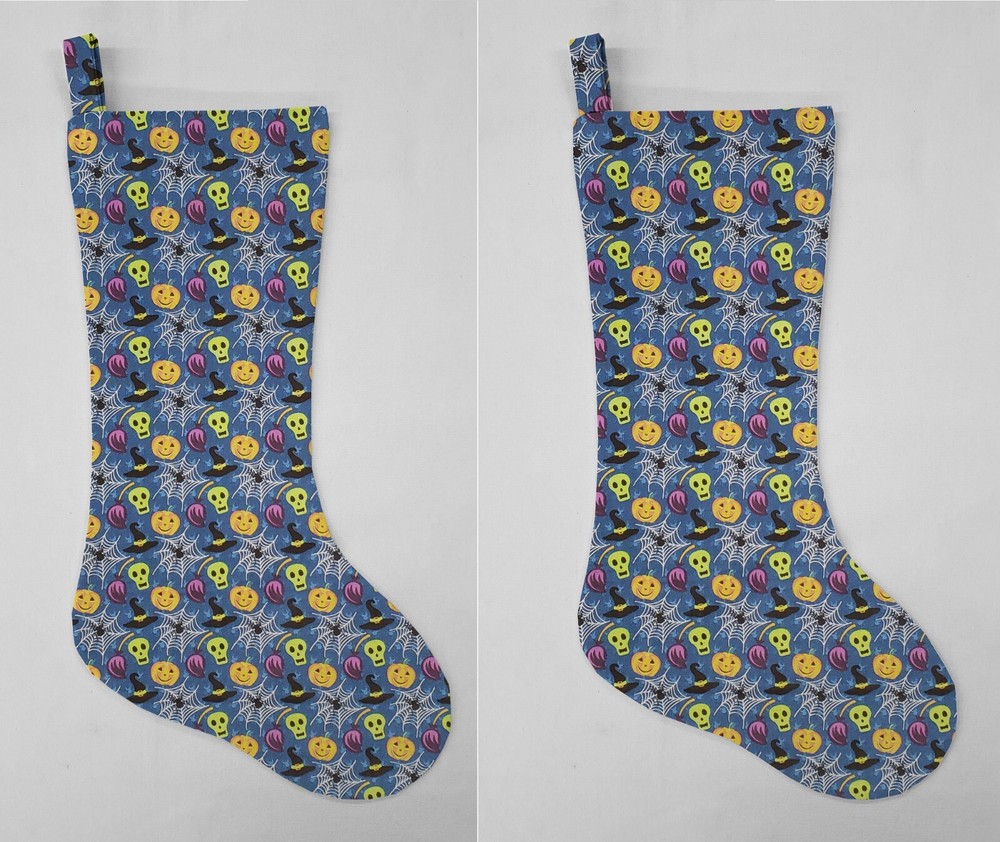 Halloween Pumpkin Witch Spider Skull Christmas Stocking
