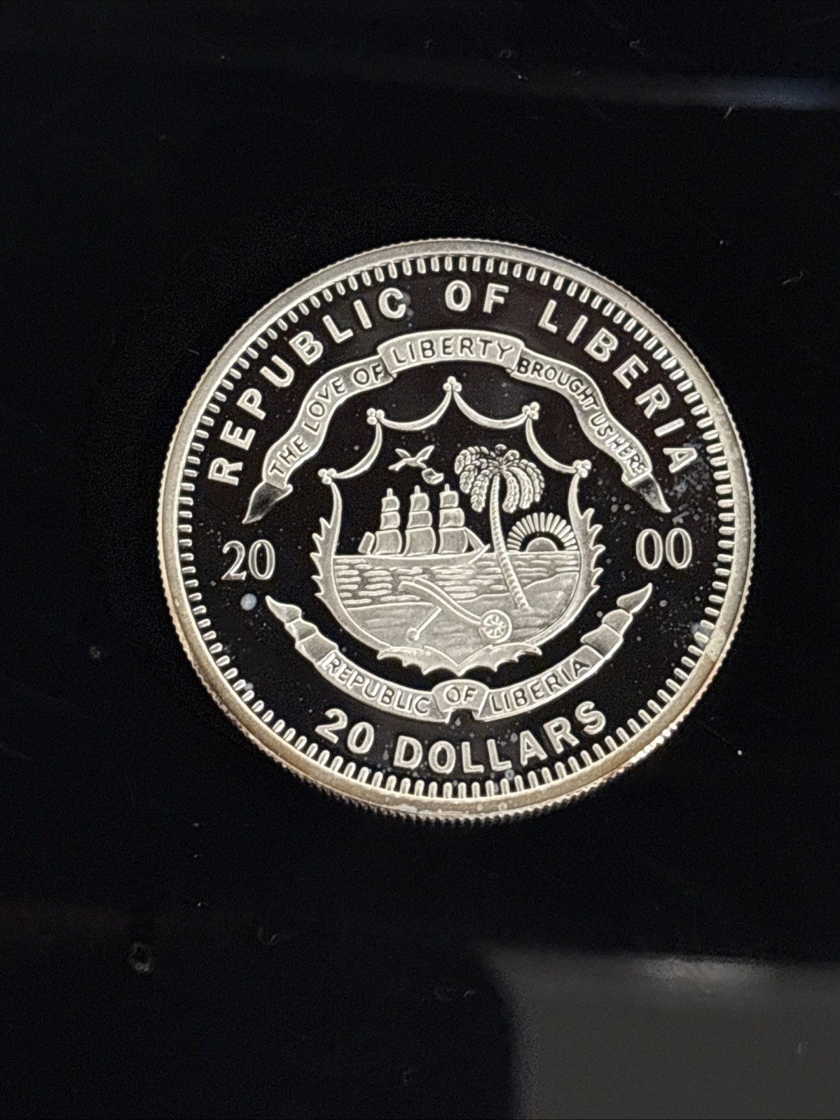 $20 Stonewall Jackson .999 Fine Silver Liberia Made In Germany 2000