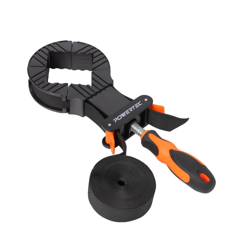 POWERTEC Strap Clamps for Woodworking – Quick Release Band with Black
