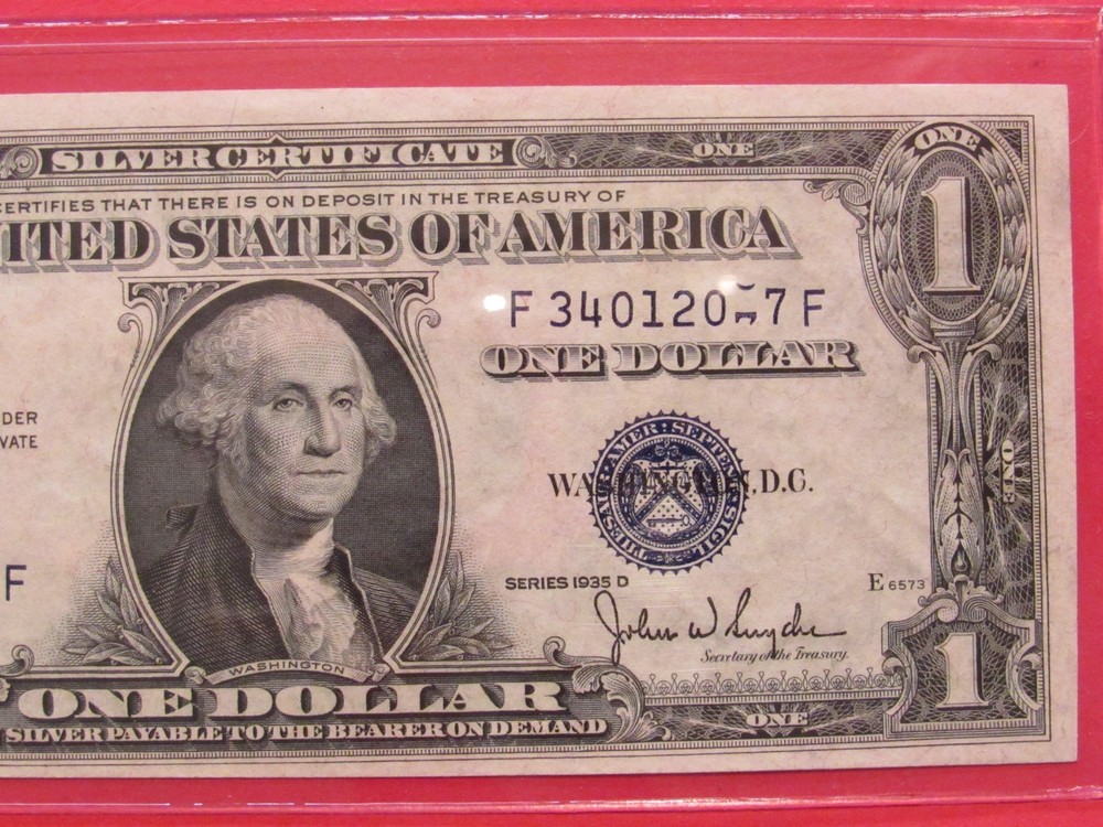 1935 "D" !!! SERIAL NUMBER ERROR NOTE !!! INCREDIBLE OUTSTANDING ERROR