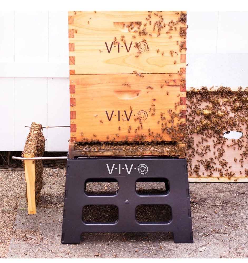 VIVO Black Plastic Bee Hive Stand | Beekeeping Hive Support Tool