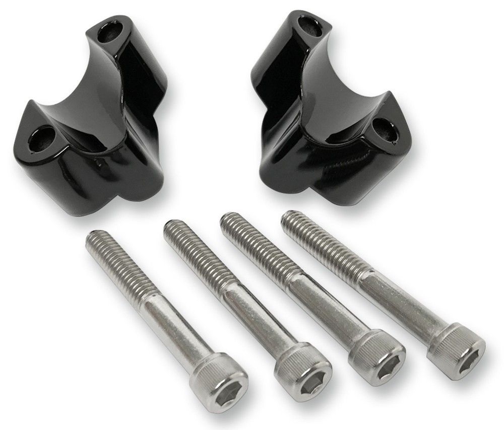 LA Choppers 1" Black Handlebar Extension Risers (LA-7433-01B)