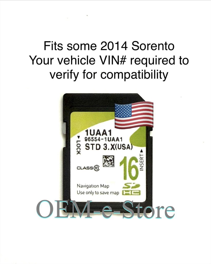 2014 Sorento GPS DATA Navigation SD Card U.S Map Part 96554-1UAA1