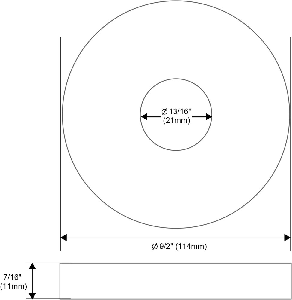 4.5" Extra Large Shower Arm Flange in Outer Diameter Replacement Shower Head Arm