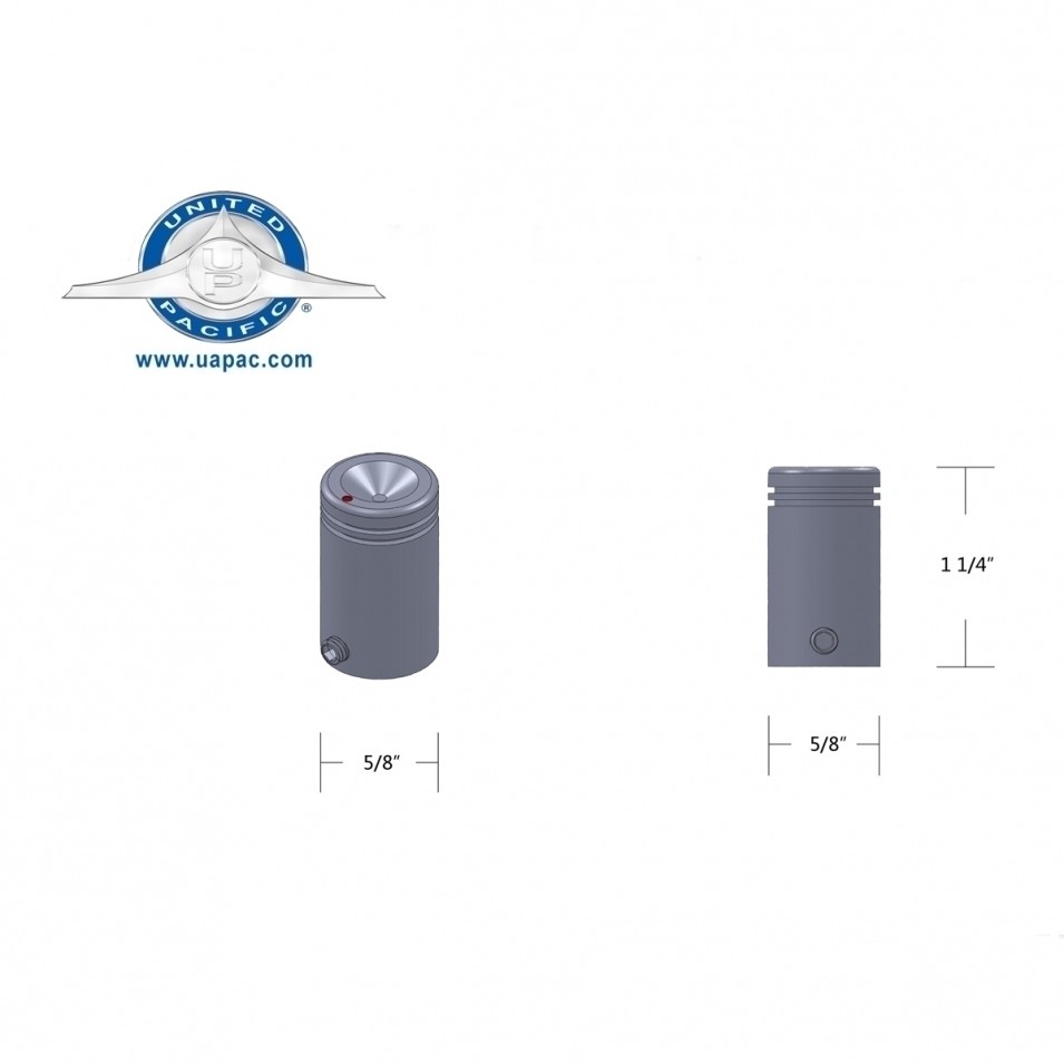 Chrome Aluminum C.B. Knob - Red Diamond