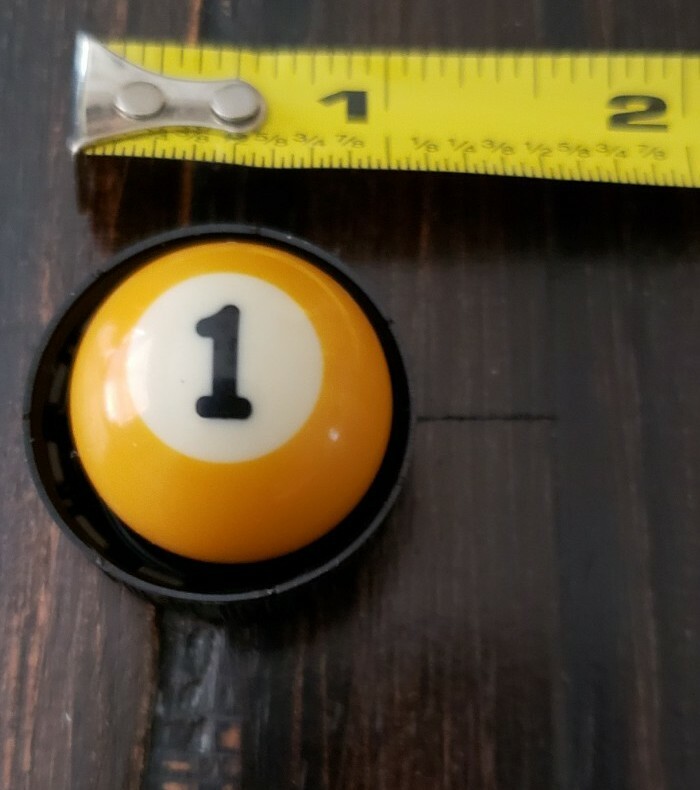 Replacement Mini Billiard Pool Ball 1" Ball Number #1 Solid Yellow 0.5 oz