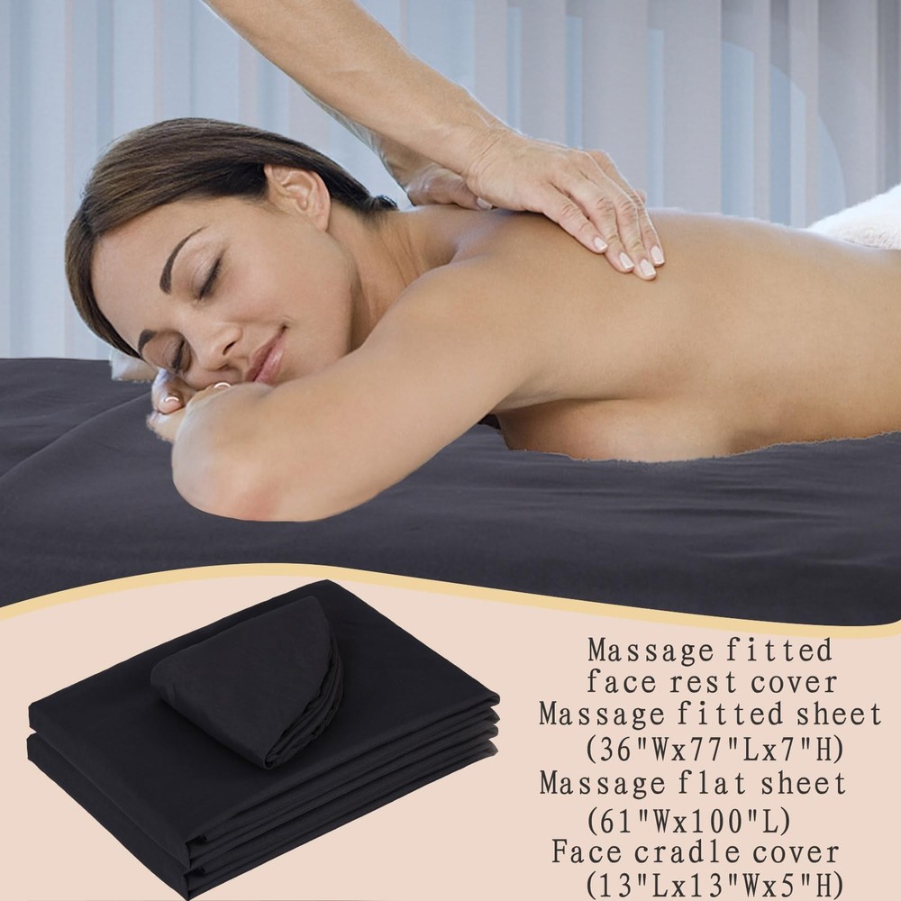 Soft 3 Piece Set Microfiber Massage Sheet Set,for Massage Tables,Includes Mas...