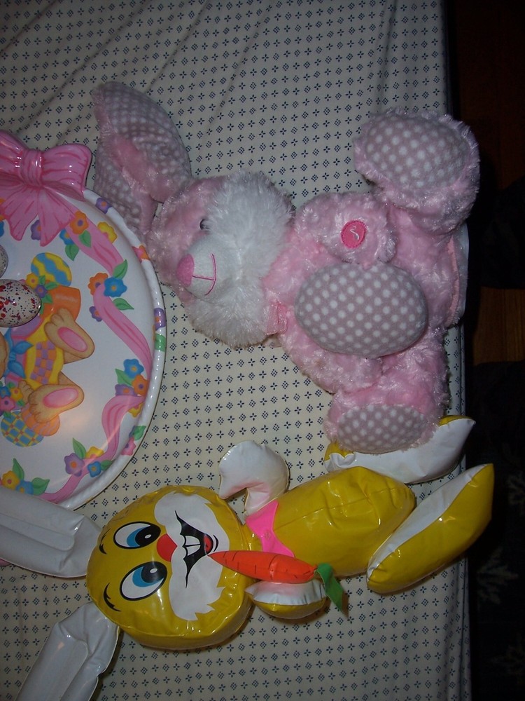 assorted Easter Bunny Rabbit Figurines lot of 6