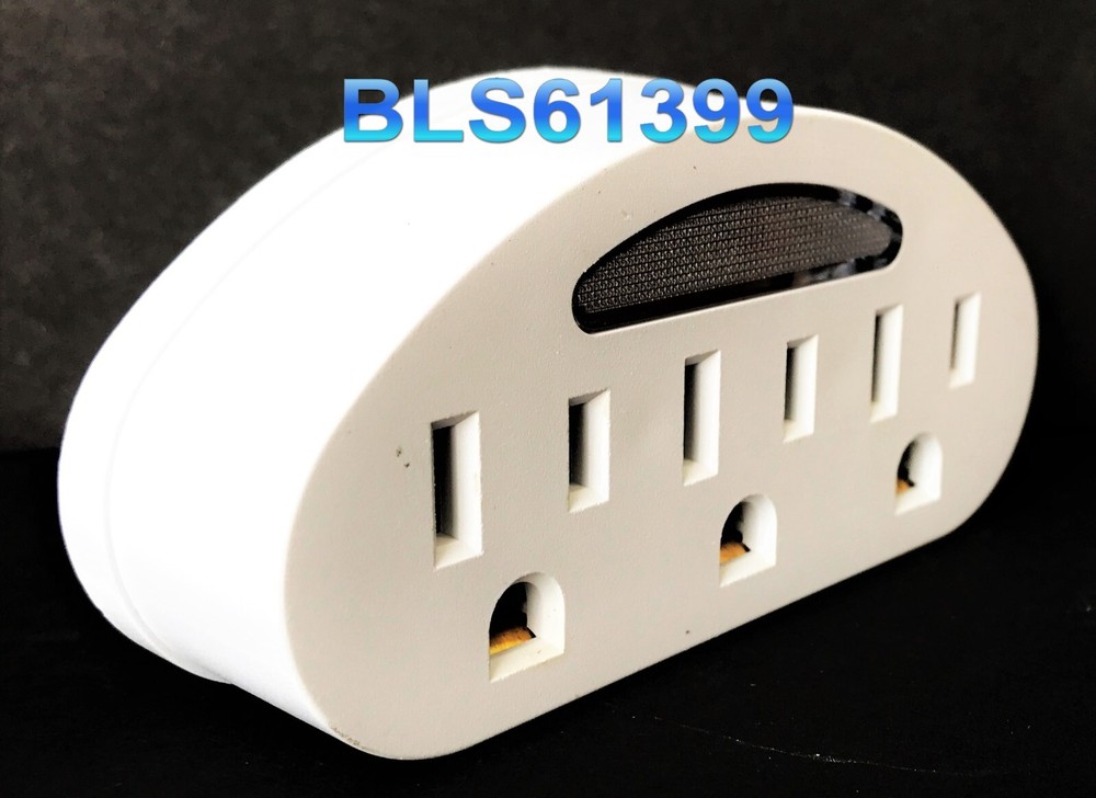 Electric Outlet 3-Way Sensor LED Power Splitter AC Wall Plug Electrical Adapter