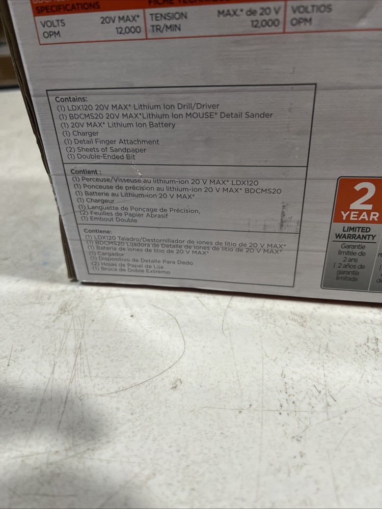 BLACK+DECKER 20v 2-Tool Power Tool Combo Kit, New Drill /driver & Mouse Sander